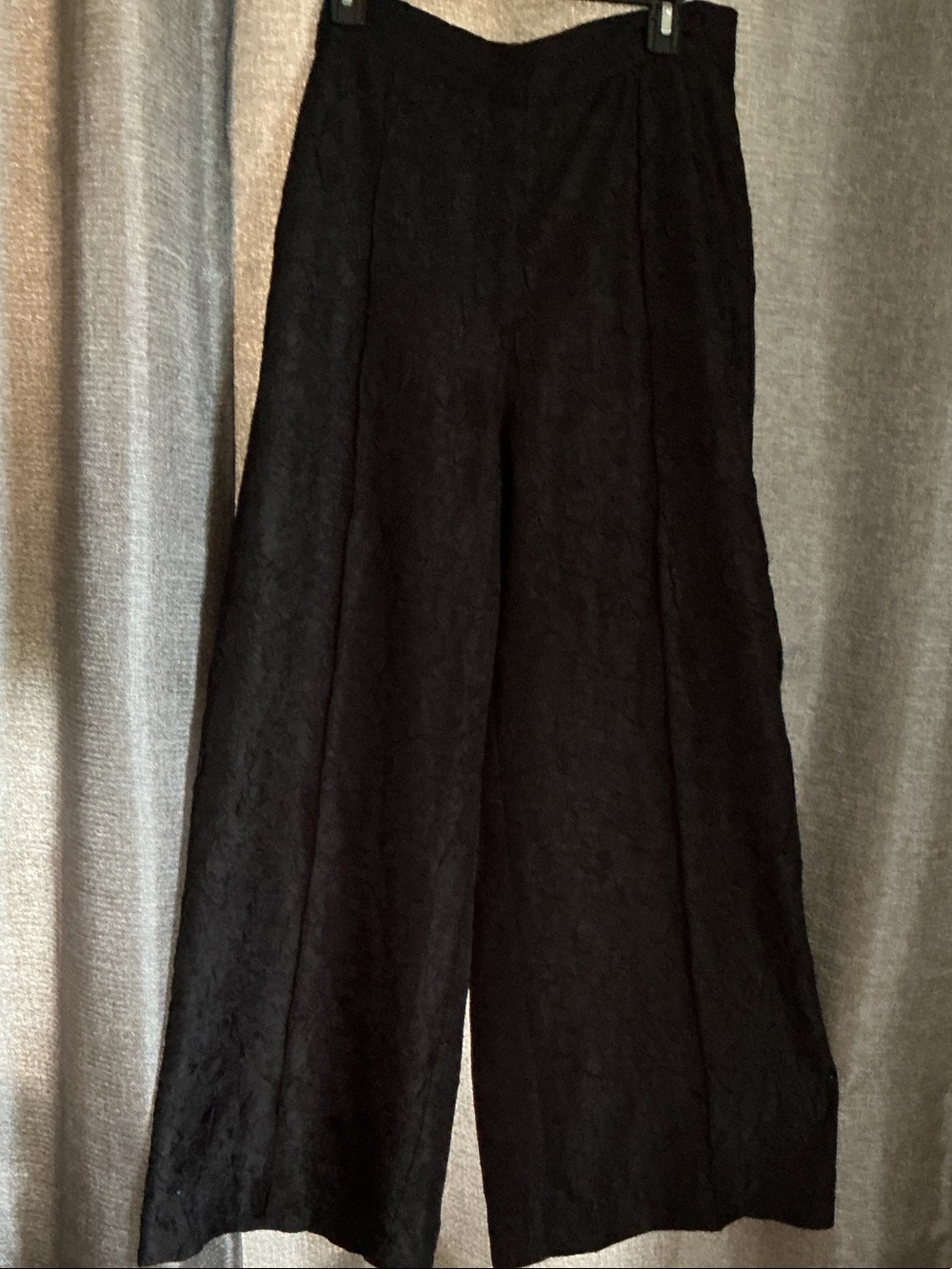House of Harlow 1960 Black Textured Wide-Leg Trousers